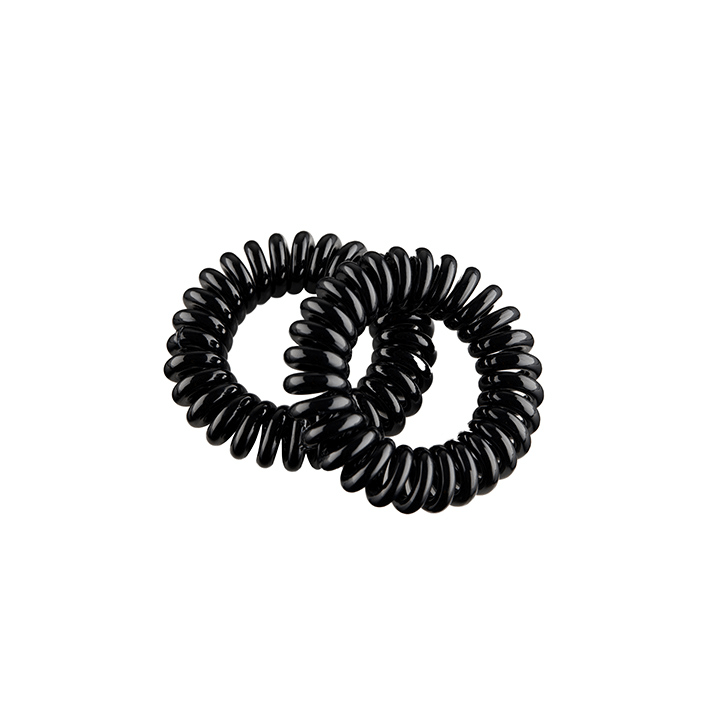 Eurostil PACK DE 2 GOMAS ESPIRAL MEDIANA 45MM NEGRA