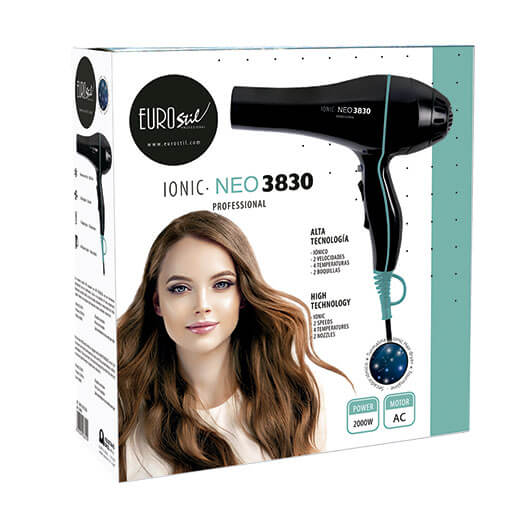 Eurostil SECADOR PROFESIONAL EUROSTIL NEO 3830 IÓNICO + TURMALINA