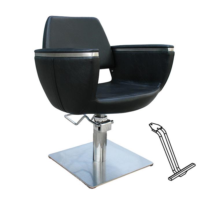 Eurostil SILLA BOHEMIAN NEGRA PIE CUADRADO CON APOYAPIE