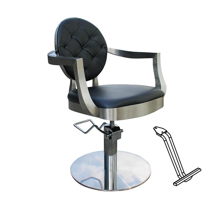 Eurostil SILLA CHIC NEGRA PIE REDONDO CON APOYAPIES