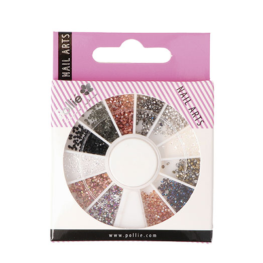 Eurostil STRASS RHINESTONE COLORES PARA NAIL ART RUEDA 600 U