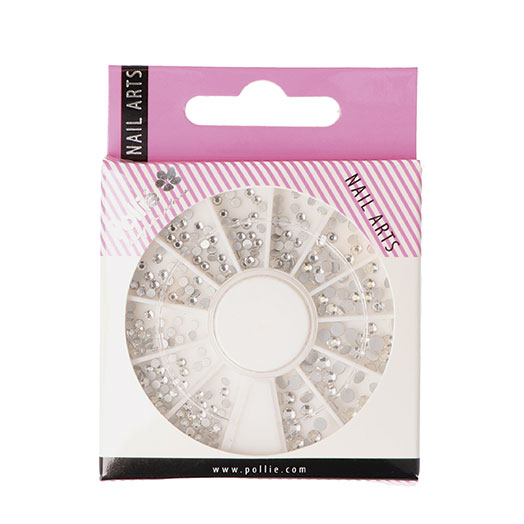 Eurostil STRASS RHINESTONE PLATA NAIL ART RUEDA DE POLLIÉ 144 U