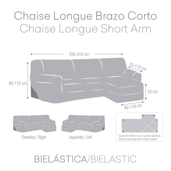 Eysa FUNDA CHAISE LONGUE BIELÁSTICA BRONX
