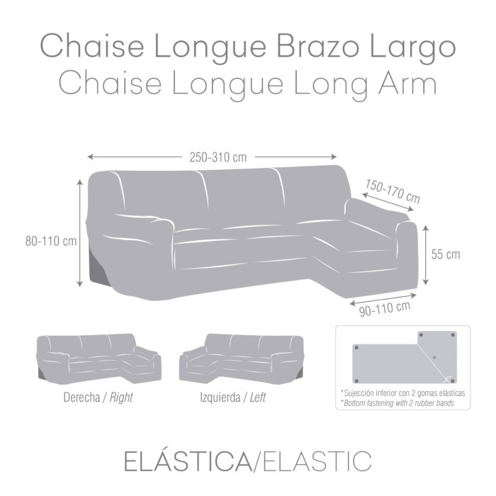 Eysa FUNDA CHAISE LONGUE ELÁSTICA TROYA