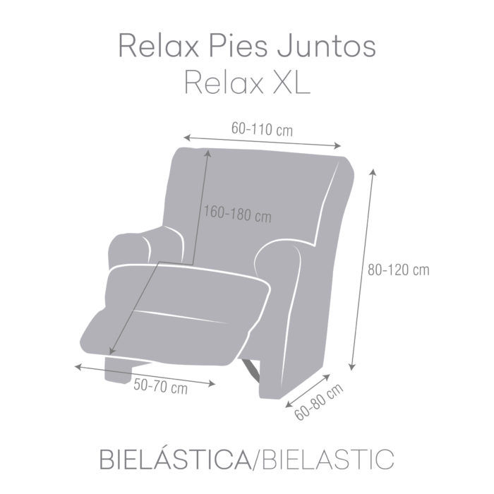 Eysa FUNDA SOFÁ RELAX PIES JUNTOS BIELÁSTICA ROC