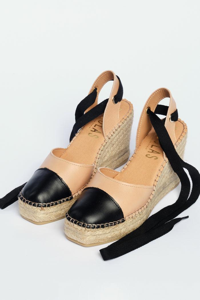 Fabiolas Alpargata Altearas Beige/Negro