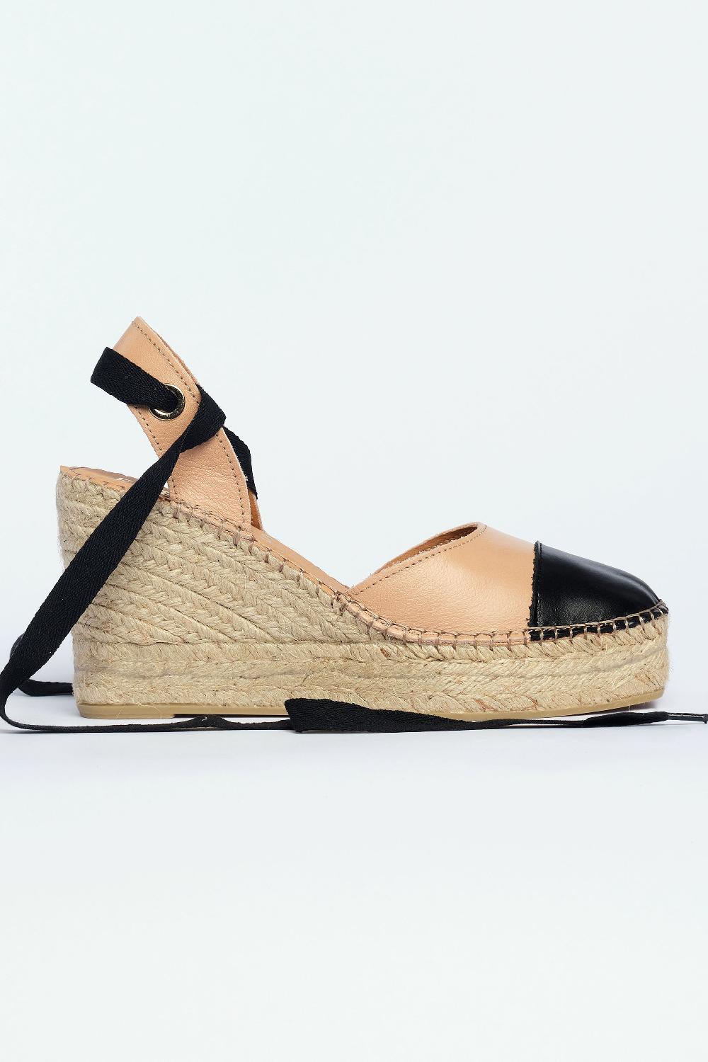 Fabiolas Alpargata Altearas Beige/Negro