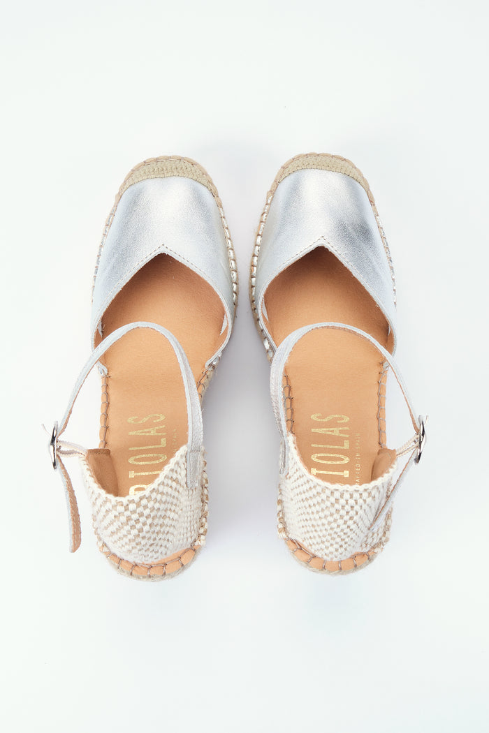 Fabiolas Alpargata Espartana Plata