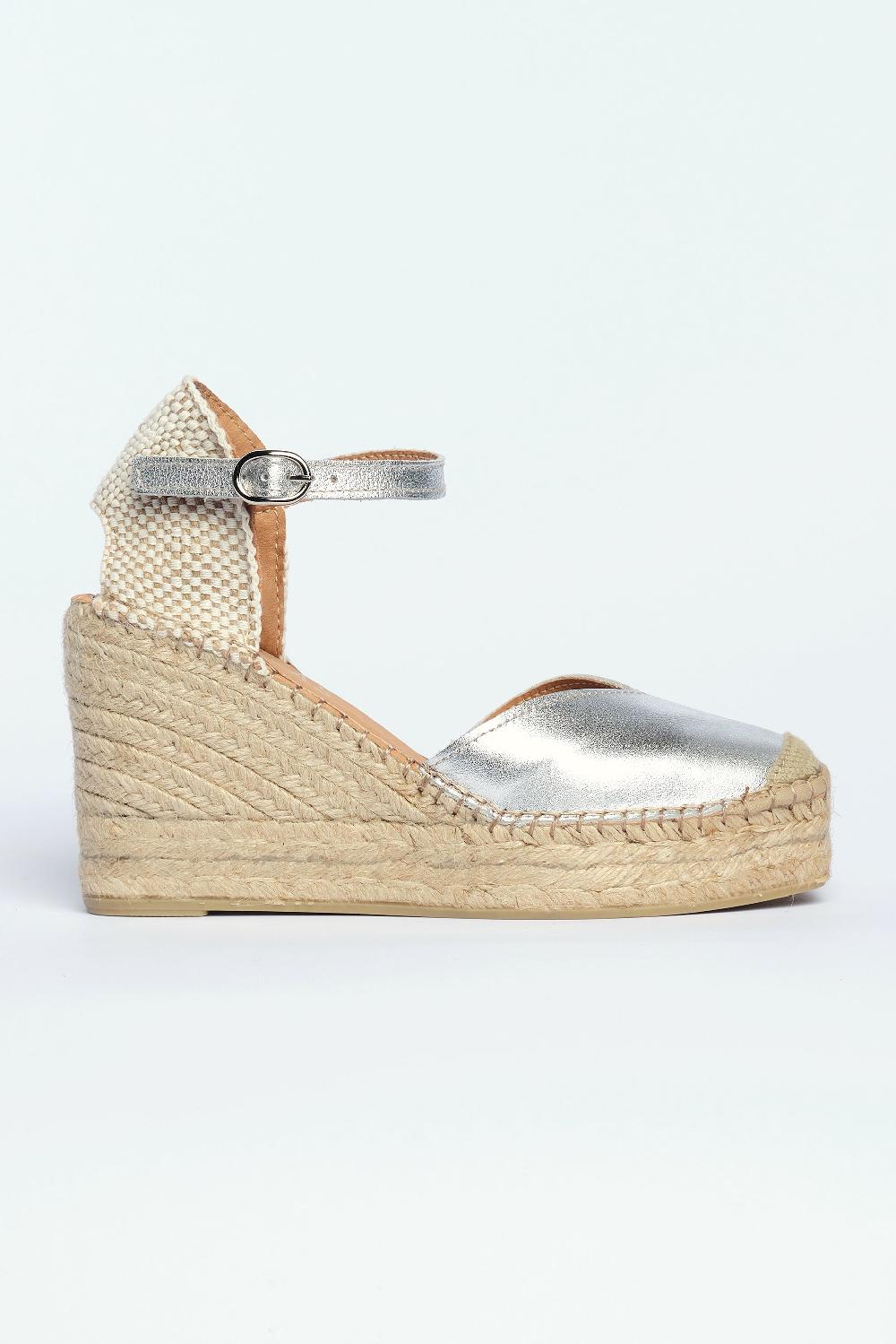 Fabiolas Alpargata Espartana Plata