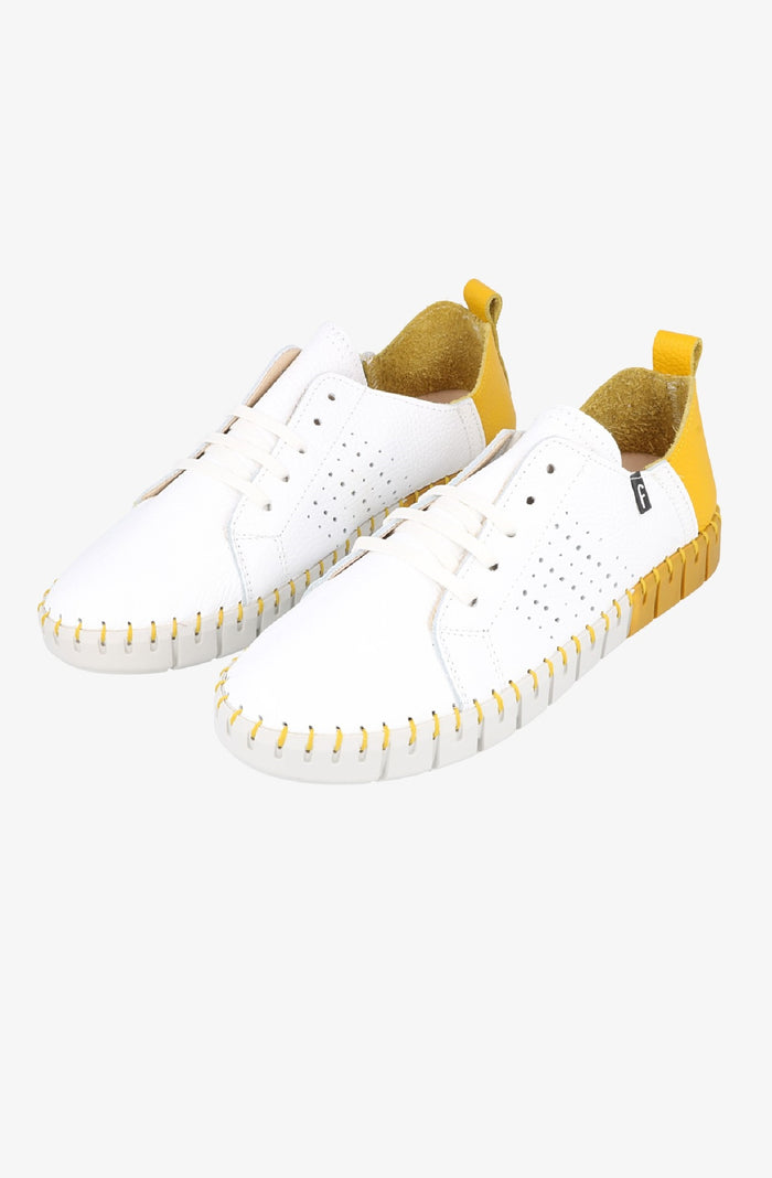 Fabiolas Sneaker JutHeras Blanco/Amarillo