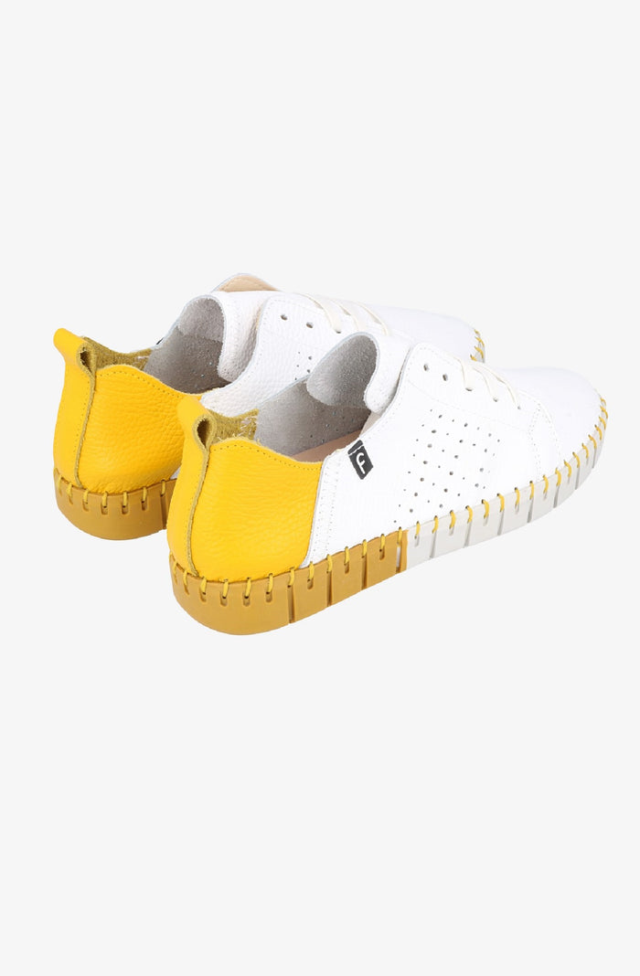 Fabiolas Sneaker JutHeras Blanco/Amarillo