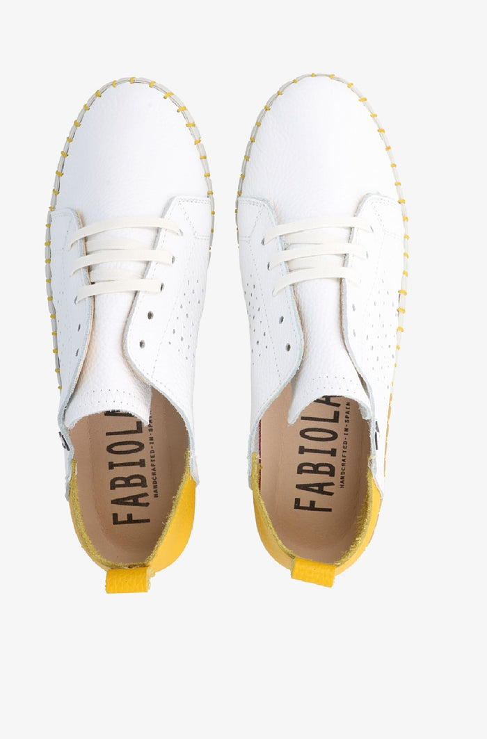 Fabiolas Sneaker JutHeras Blanco/Amarillo