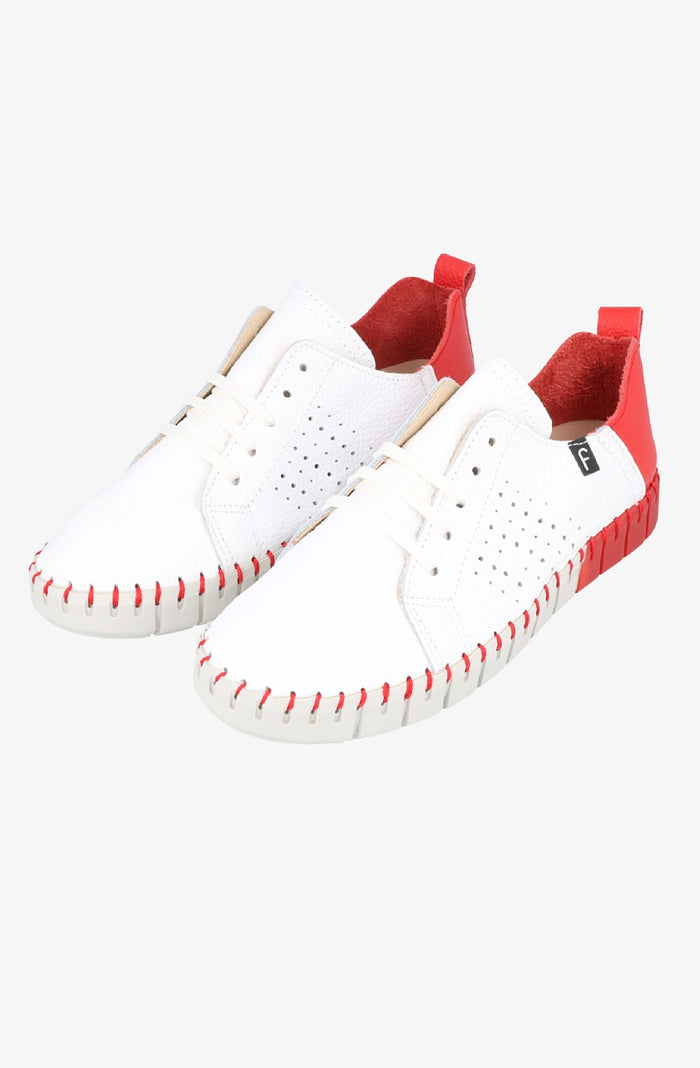 Fabiolas Sneaker JutHeras Blanco/Rojo