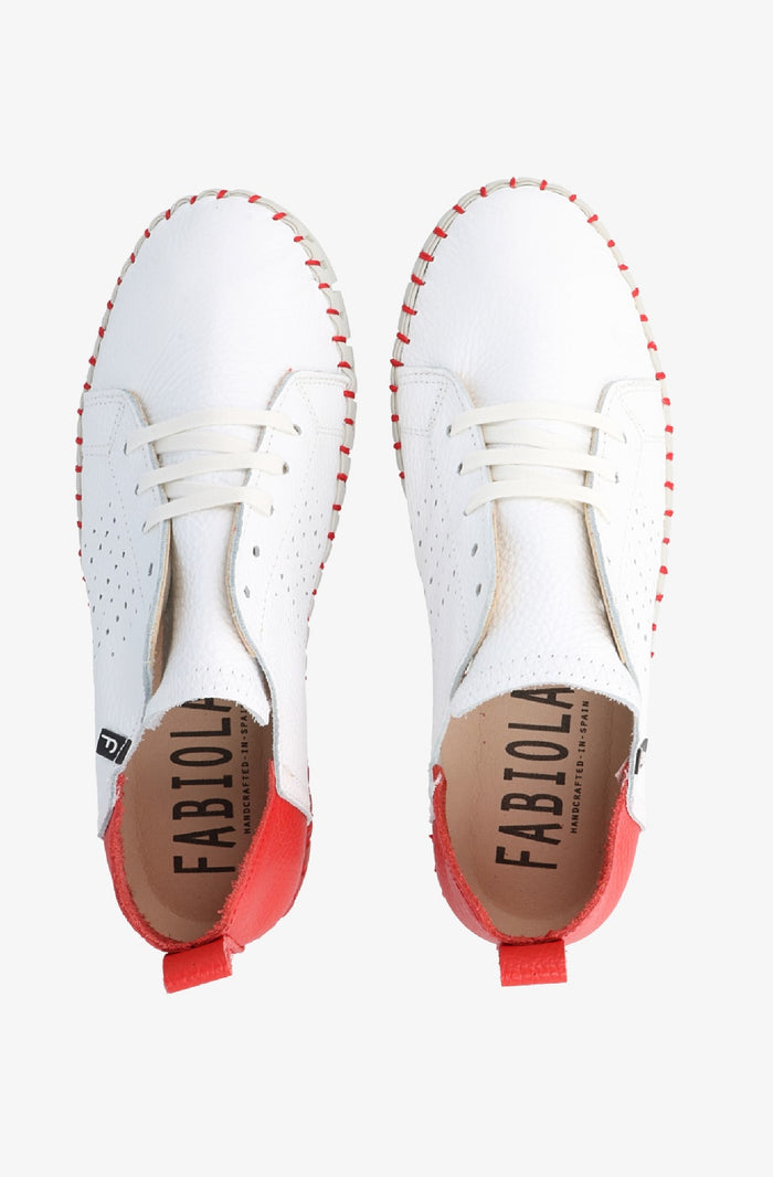 Fabiolas Sneaker JutHeras Blanco/Rojo