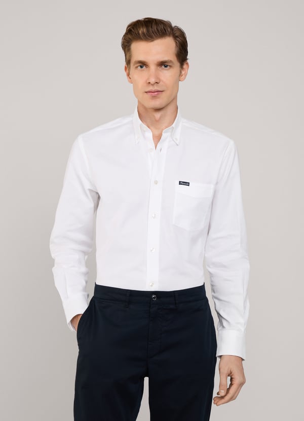 Façonnable Camisa Oxford Bolsillo Frontal Fit Regular