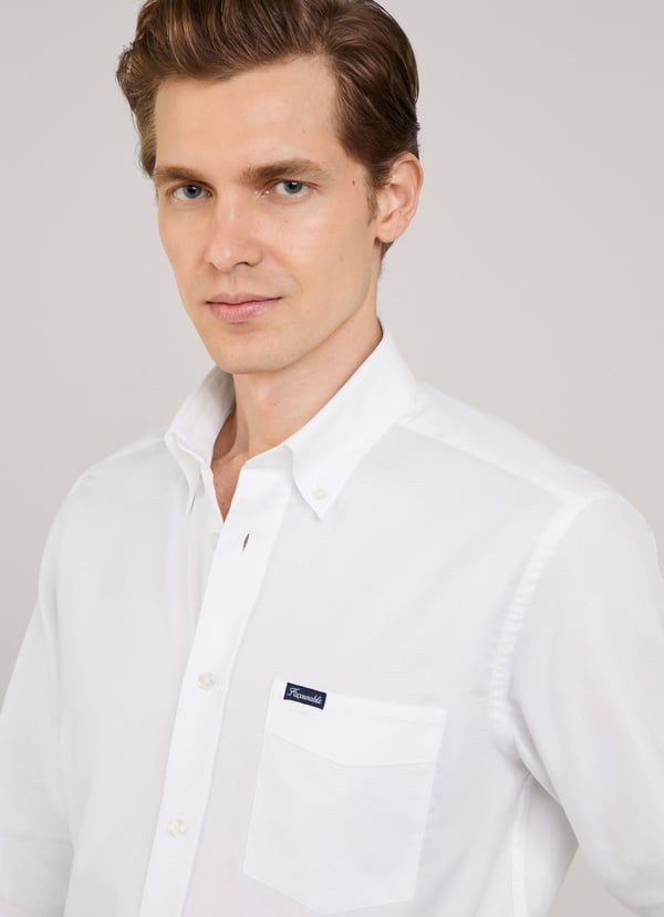 Façonnable Camisa Oxford Bolsillo Frontal Fit Regular