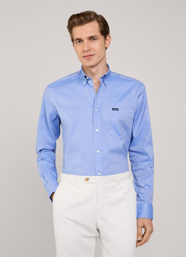 Façonnable Camisa Oxford Bolsillo Frontal Fit Regular