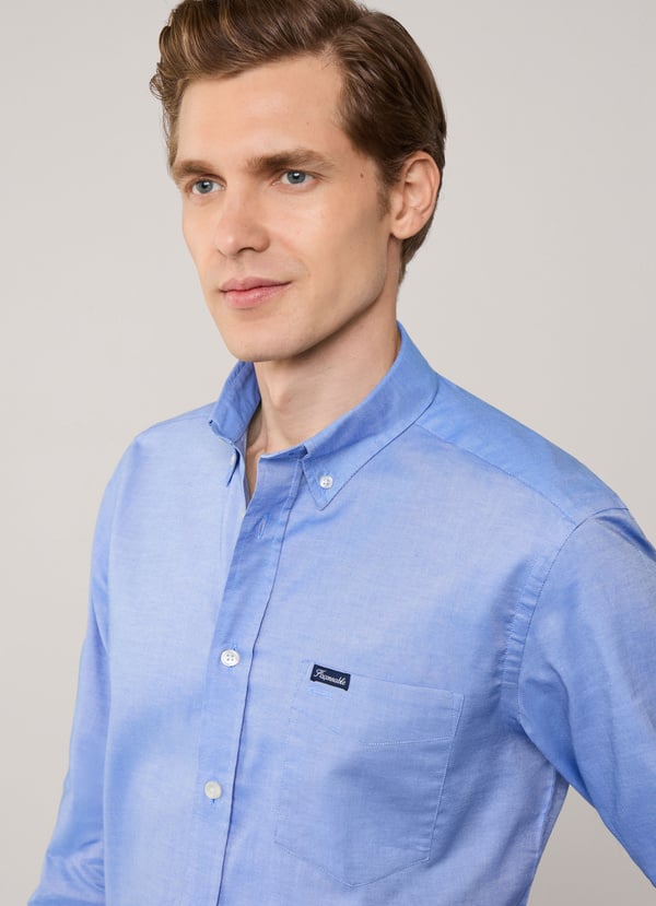 Façonnable Camisa Oxford Bolsillo Frontal Fit Regular
