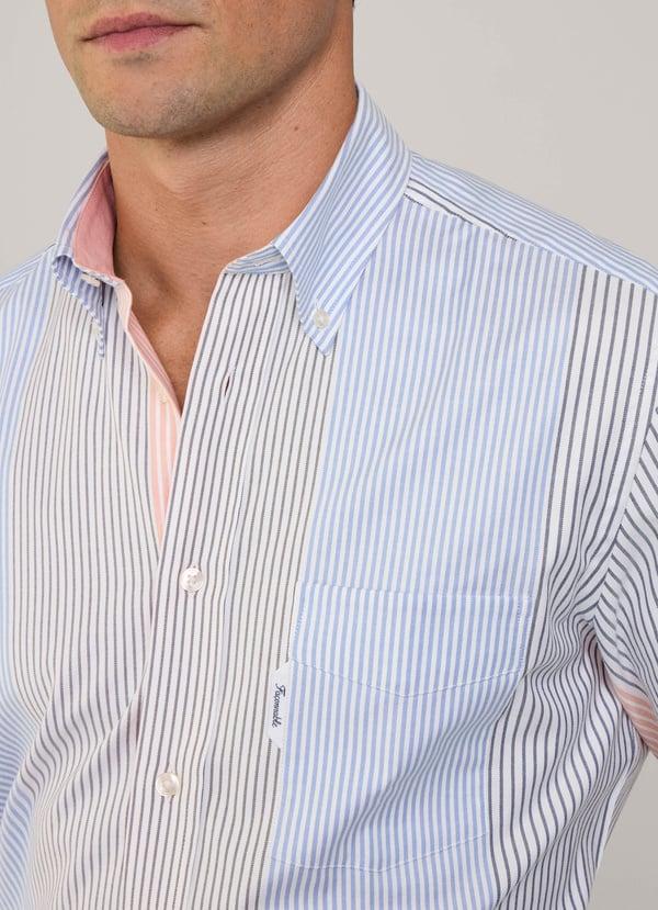 Façonnable Camisa Oxford Rayas Bayadere Fit Regular