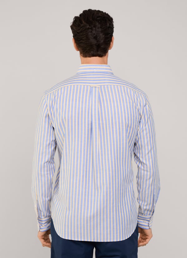 Façonnable Camisa Oxford Rayas Regimiento Fit Regular