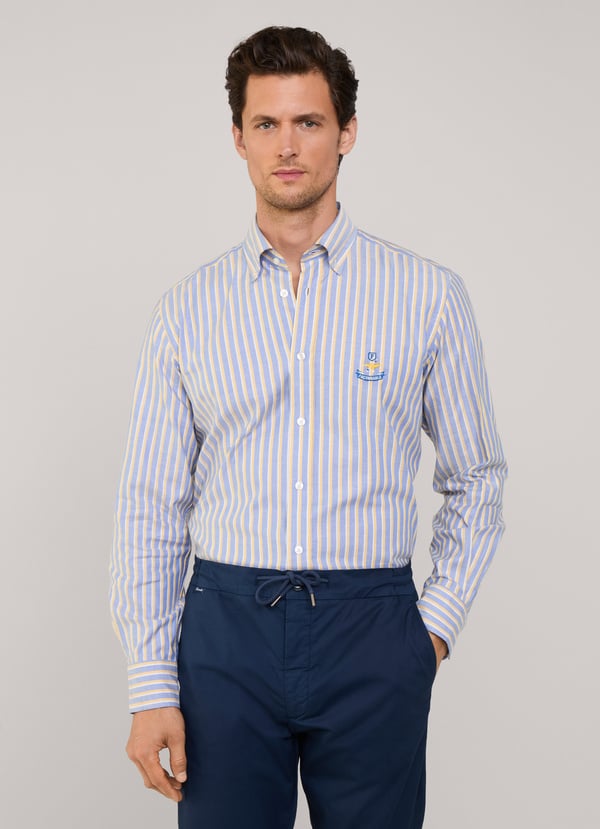 Façonnable Camisa Oxford Rayas Regimiento Fit Regular