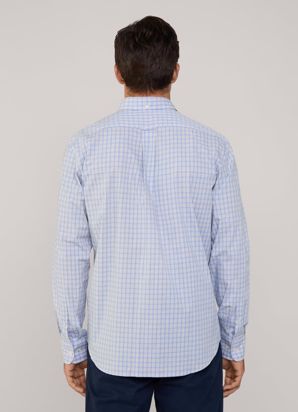 Façonnable Camisa Popelín Cuadros Tartán Fit Regular