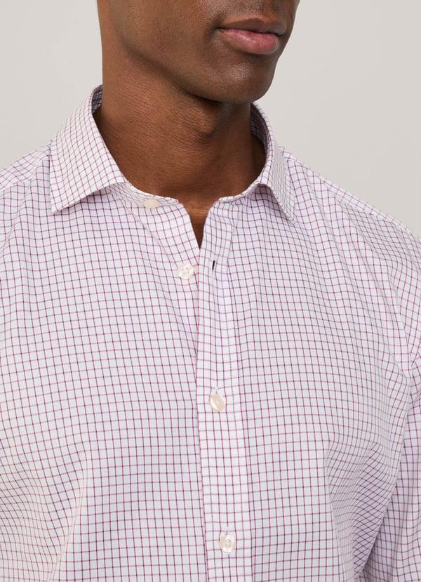 Façonnable Camisa Popelín Cuadros Ventana Fit Regular