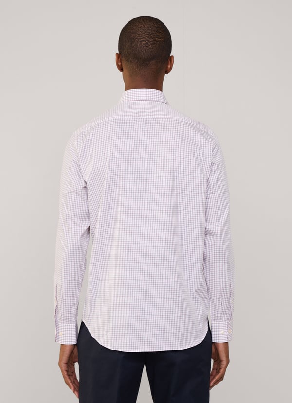 Façonnable Camisa Popelín Cuadros Ventana Fit Regular