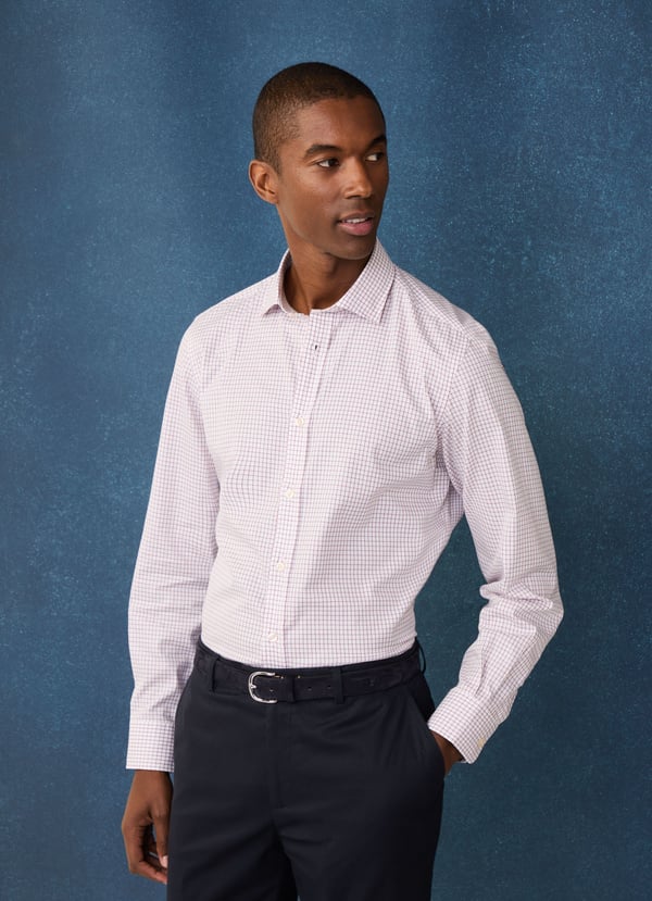 Façonnable camisa popelín cuadros ventana fit regular