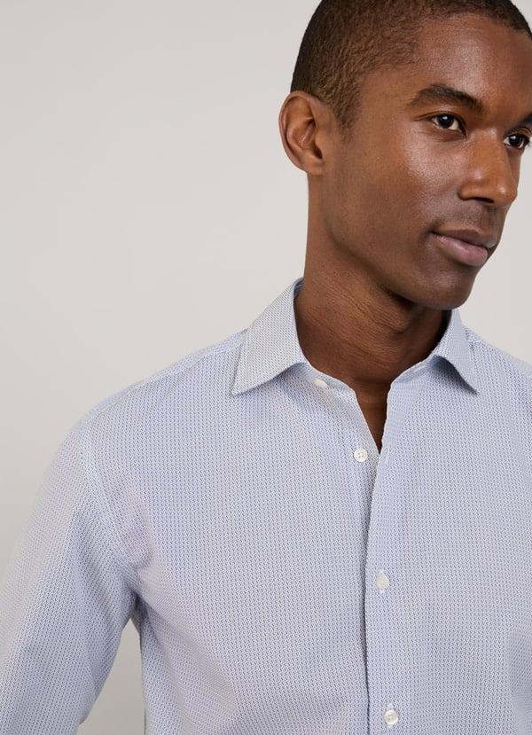 Façonnable Camisa Popelín Diseño Geométrico Fit Regular