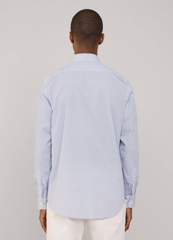 Façonnable Camisa Popelín Diseño Geométrico Fit Regular