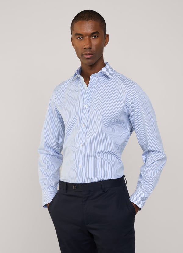 Façonnable Camisa Popelín Rayas Regimiento Fit Regular