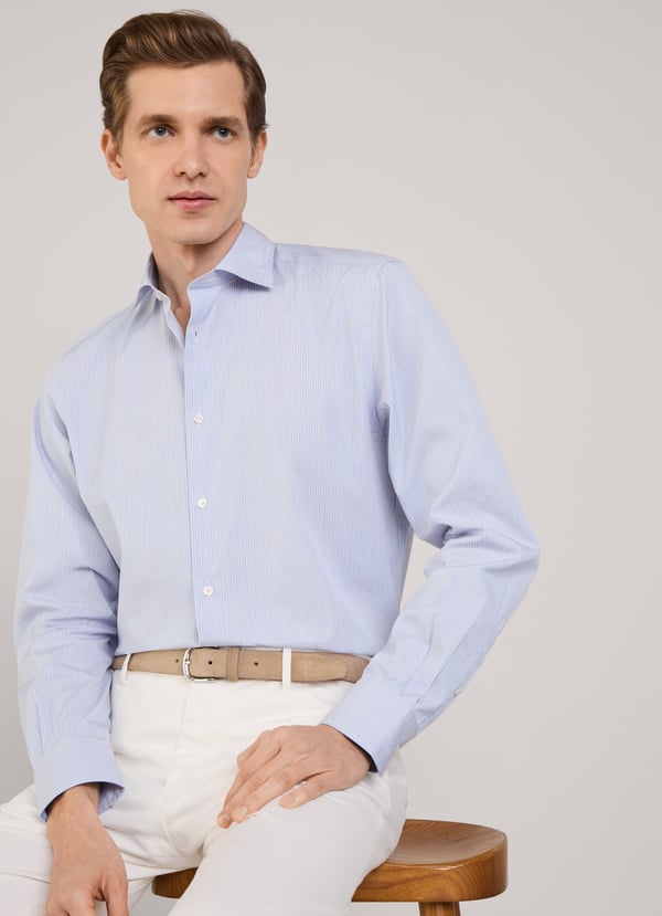 Façonnable camisa popelín rayas regimiento fit regular