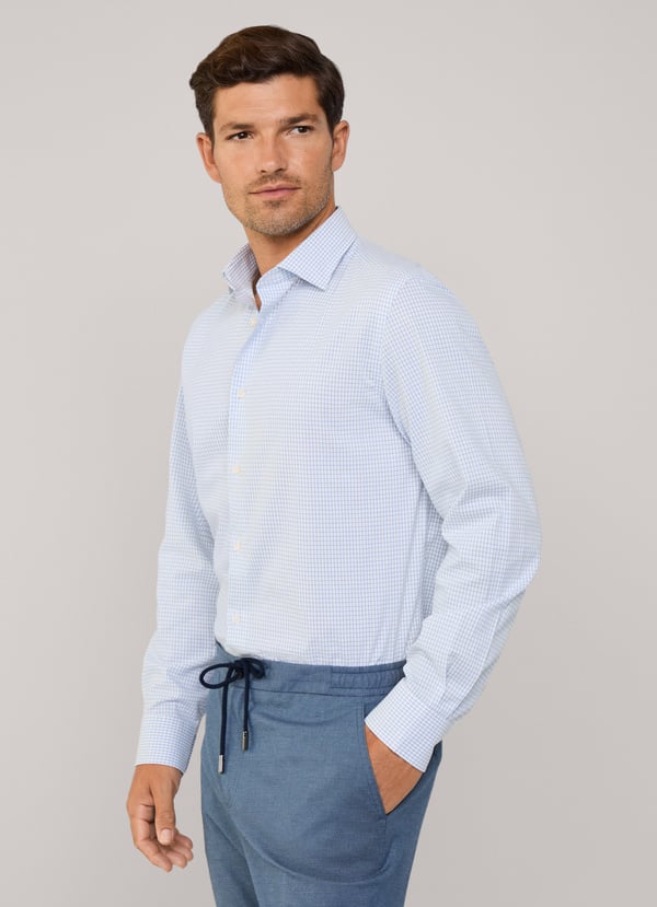 Façonnable Camisa Sarga Cuadros Ventana Fit Regular