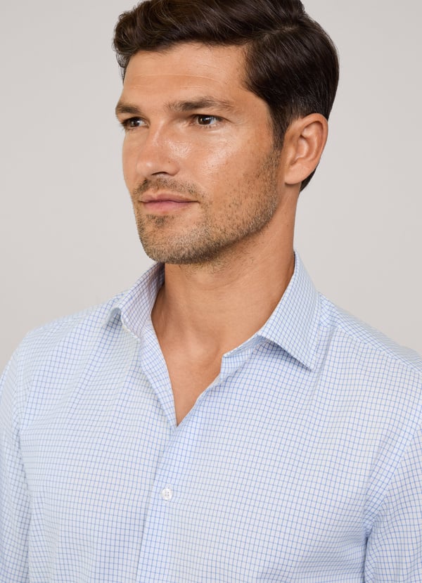 Façonnable Camisa Sarga Cuadros Ventana Fit Regular