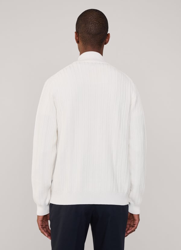 Façonnable Cárdigan Punto Pointelle Cierre Cremallera