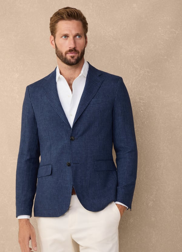 Façonnable americana de lino raya diplomática