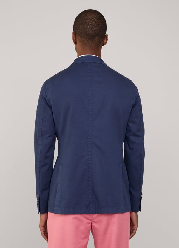 Façonnable Americana Lino Algodón Bolsillos Parche