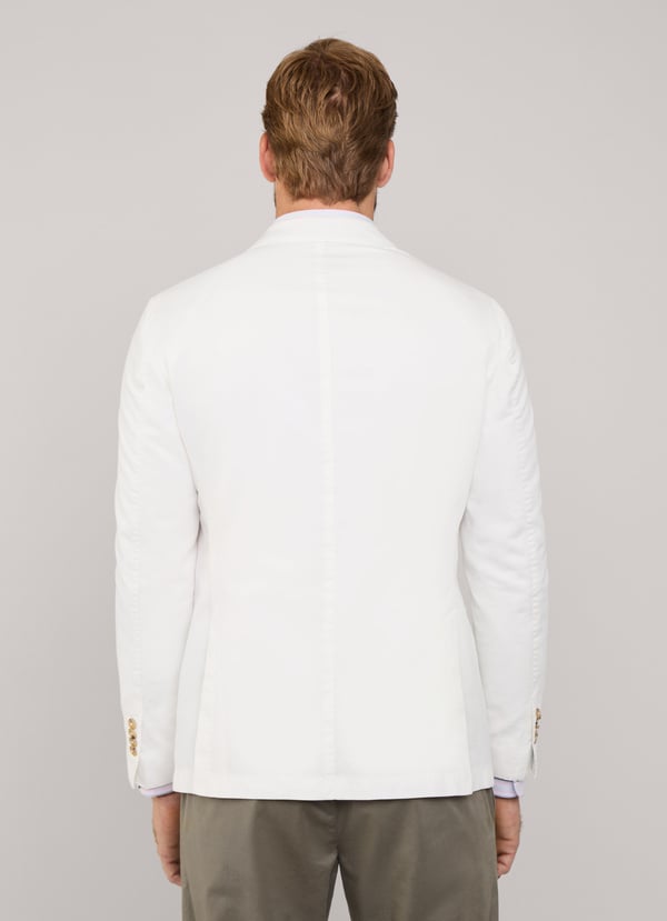 Façonnable Americana Lino Algodón Bolsillos Parche