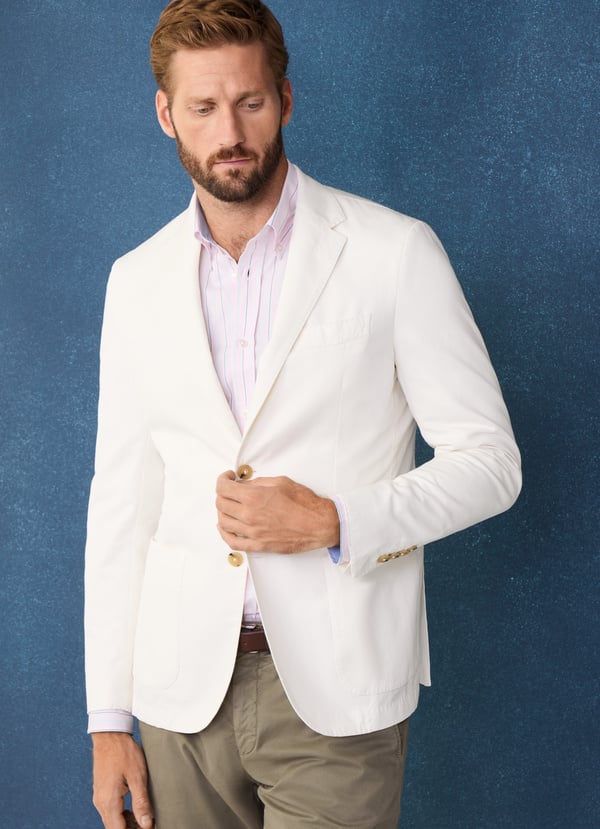 Façonnable americana lino algodón bolsillos parche