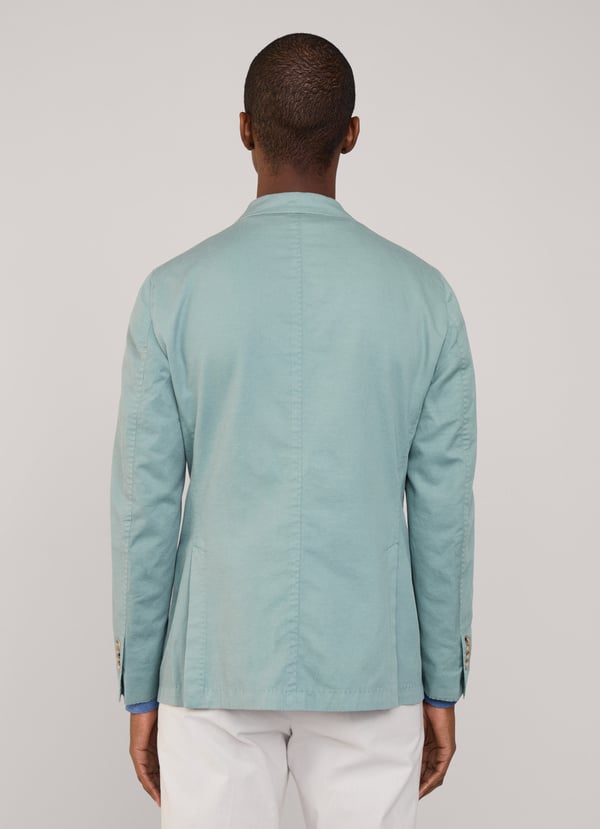 Façonnable Americana Lino Algodón Bolsillos Parche