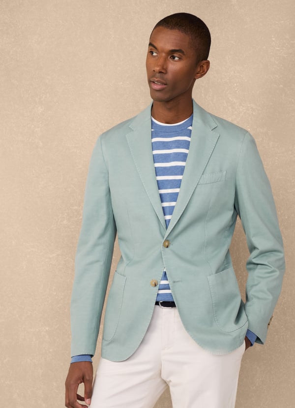 Façonnable americana lino algodón bolsillos parche