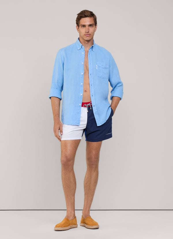 Façonnable bañador bermuda color block