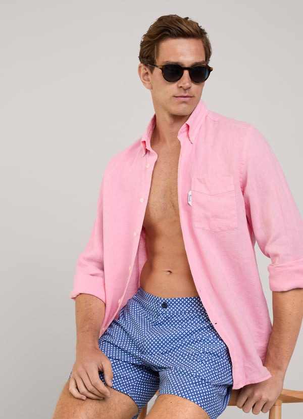 Façonnable bañador bermuda detalles geométricos