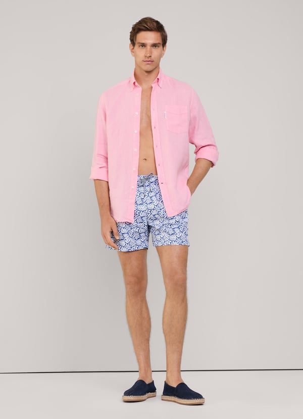 Façonnable bañador bermuda hojas