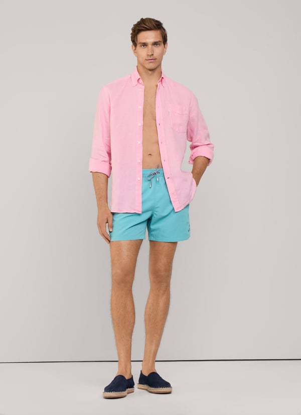 Façonnable bañador bermuda pájaro bordado