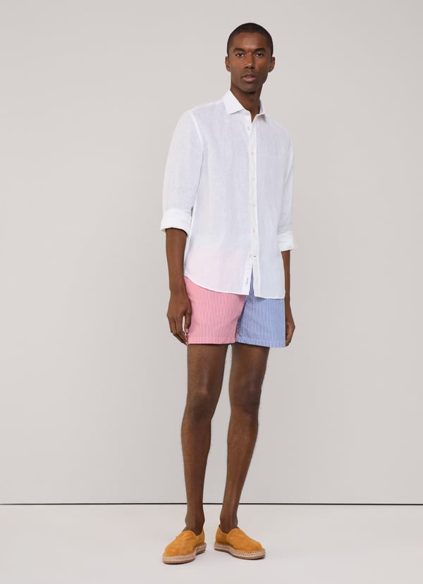 Façonnable Bañador Bermuda Seersucker Rayas