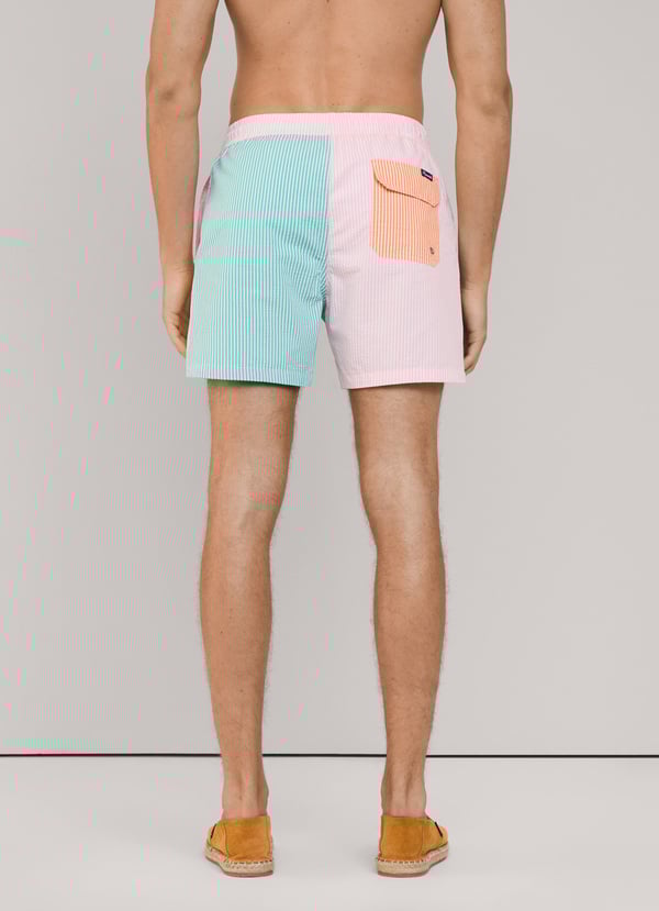 Façonnable Bañador Bermuda Seersucker Rayas