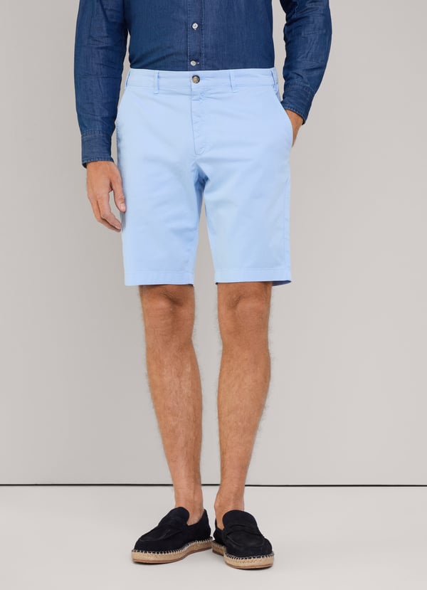 Façonnable Bermuda Elástica Teñida En Prenda