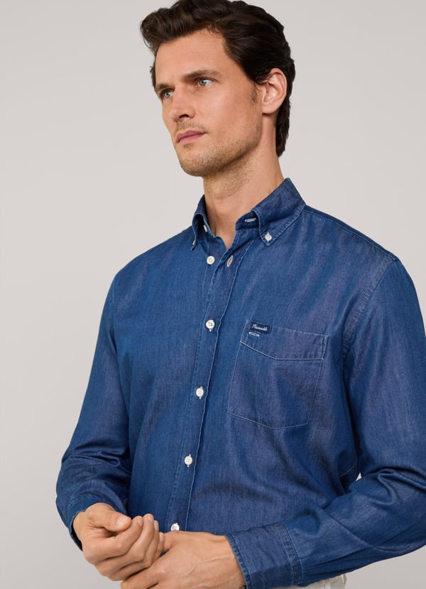 Façonnable camisa chambray fit regular